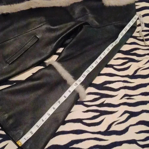 🐾leather jacket with natural fur and cute sleeves - Picture 13 of 16